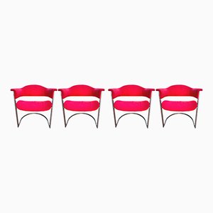 Vintage Italian Chairs by Vittorio Introini for Mario Sabot, 1970s, Set of 4