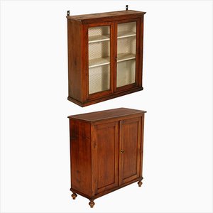 19th Century Pine Country Display Cabinet
