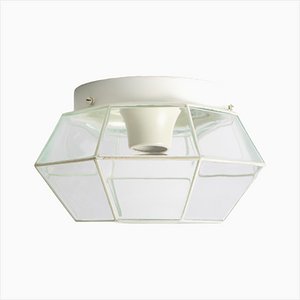 Faceted Glass Wall or Ceiling Lamp from Glashütte Limburg, 1980s