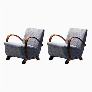 Matching armchairs by Jindřich Halabala, Set of 2