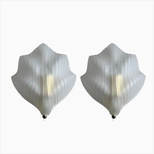 Mid-Century Glass Wall Lamps by Zelezny Brod, 1980s, Set of 2
