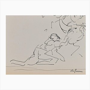 Charles Dufresne, Le Bois, Dessin Original, Début 20ème Siècle