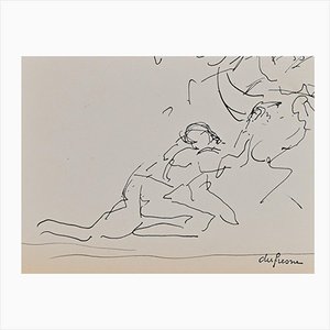 Charles Dufresne, Le Bois, Original Zeichnung, frühes 20. Jh