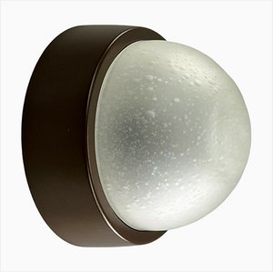 Mid-Century Space Age Glas Wandlampe aus Kunststoff