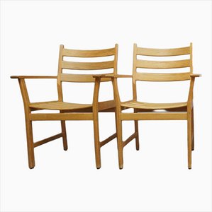 Danish Armchair Dining Chairs by Kurt Østervig for K.P. Møbler, Set of 2
