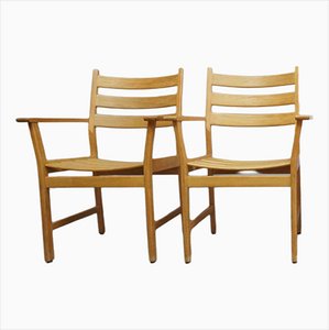 Set of Danish Armchair Dining Chairs by Kurt Østervig for K.P. Møbler