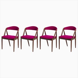 Rosewood Model 31 Dining Chairs by Kai Kristiansen for Schou Andersen, 1960s, Set of 4