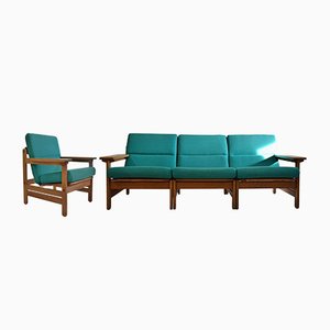 Juego de salón modular danés Mid-Century