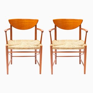Set of Mid-Century Teak Dining Chairs by Peter Hvidt & Orla Mølgaard-Nielsen for Søborg Møbelfabrik