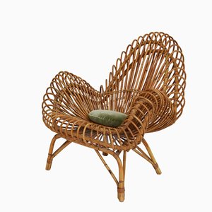 Large Bamboo Armchair in style of Franco Albini, 1958