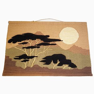 Wall Tapestry with Pine Motif in Wool, 1970s