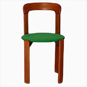Vintage Honey Brown and Green Dining Chair by Bruno Rey for Dietiker, 1970s