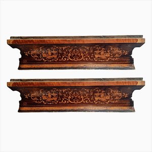 Marquetry Wall Moldings, Set of 2