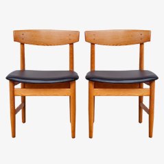 Oak Chairs by Børge Mogensen for AB Karl Andersson, 1955, Set of 2