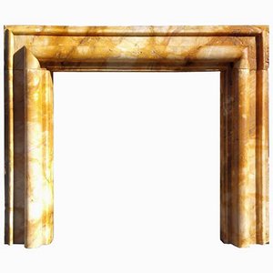 19th Century Yellow Siena Marble Fireplace