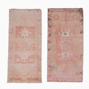 Small Vintage Turkish Distressed Rugs, 1970s, Set of 2