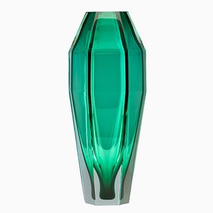 Bernsteingelbe Gemella Vase von Alessandro Mendini für Puhro