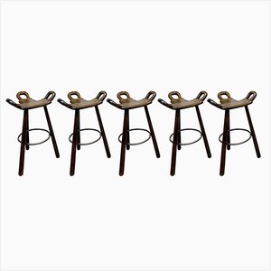 Vintage Spanish Barstools, 1960s, Set of 5