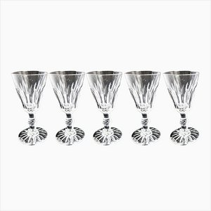 Small Pyramid Liqueur Glasses in Crystal by Fritz Kallenborg for Kosta, Set of 5