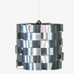 French Aluminium Ceiling Lamp by Max Sauze, 1970er