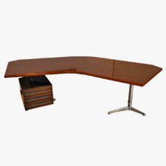 Rosewood Boomerang Desk by Osvoldo Borsani for Tecno
