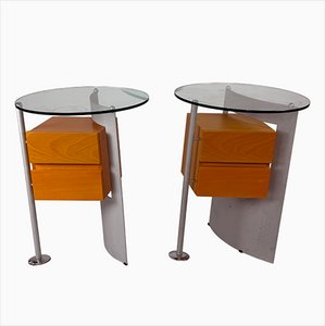 Italienische Vintage Beistelltische, 1990er, 2er Set