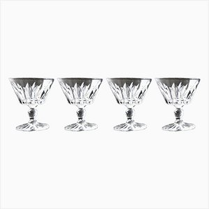 Petits Verres à Liqueur Pyramides en Cristal par Fritz Kallenborg pour Kosta, Set de 4