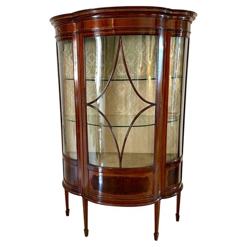 Antique mahogany 2024 curio cabinet