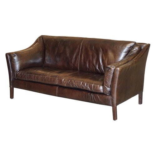 Tan Brown Leather Sofa From Halo Biker, Dillon Leather Sectional