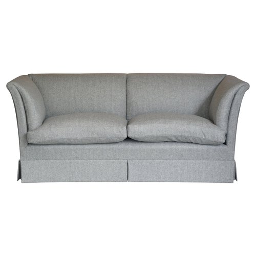 Baring Sofa in Grey Herringbone Wool Upholstery from Howard