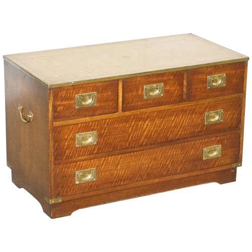 Bevan Funnell For At Pamono, Leather Chest Of Drawers