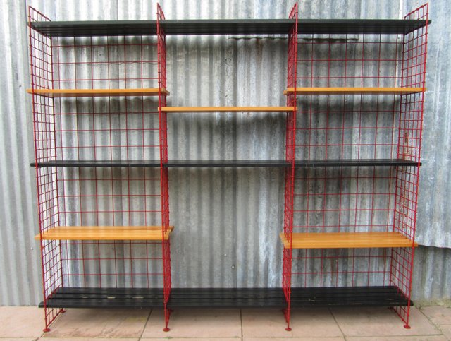 Dutch Modernist Red Wire Shelving Unit From Metz Co 1950s For Dutch Modernist Red Wire Shelving Unit From Metz Co 1950s For At Pamono