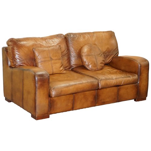 Vintage Cigar Brown Leather Sofa For, Brown Tan Leather Couch