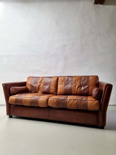椅子 vintage sofa stripe vintage-striped-leather-sofa.jpg