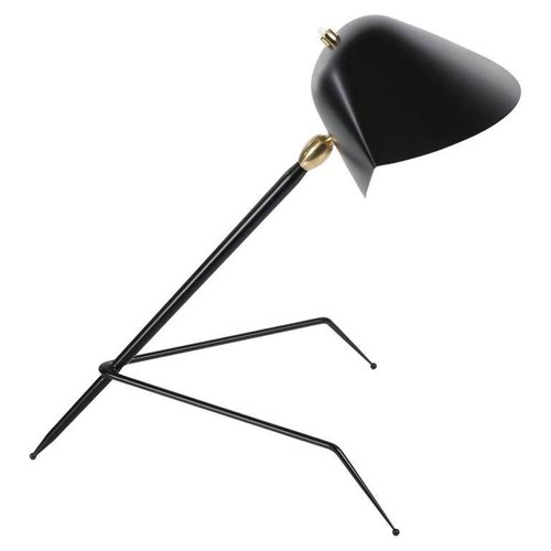Black Tripod Lamp By Serge Mouille For, Serge Mouille Table Lamp Replica