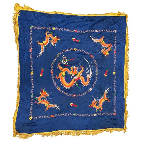 古着 VINTAGE EASTEN Dragon Embroidery Vintage Chinese Dragon Embroidery | Chairish