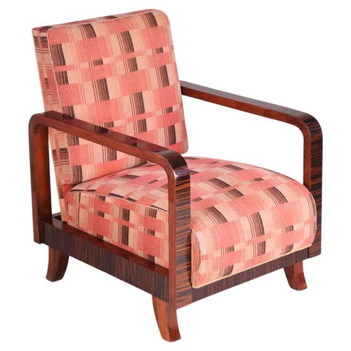 Art Deco Pink Fabric Armchair Czechia 1930s for sale at Pamono