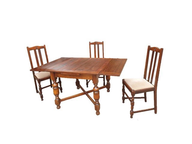 Dining Table Chairs In Bog Oakwood, Vintage Kincaid Dining Room Furniture