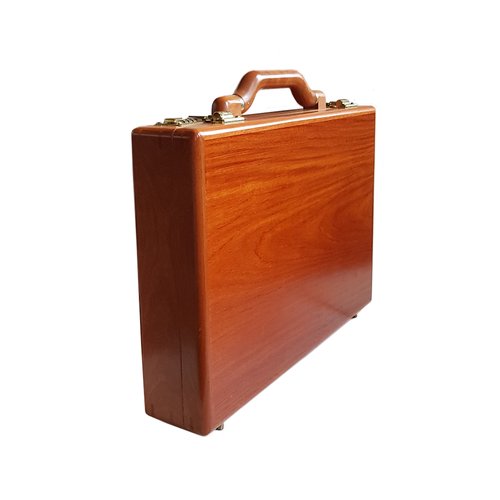 Mid-Century Wood Briefcase for sale at 