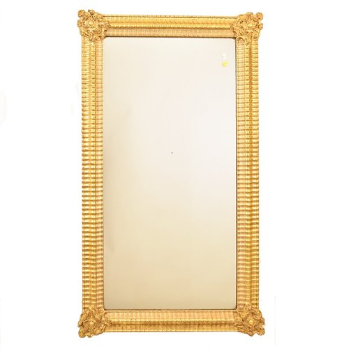 Antique Rectangular Mirror With Putti, Vintage Gold Rectangular Mirror