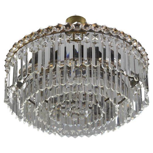 Three tier outlet crystal chandelier