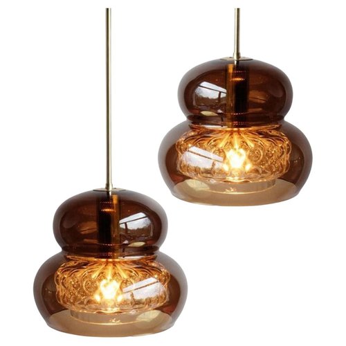 Brown glass pendant light deals