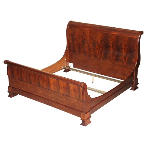 Large Hardwood Sleigh Bed Frame From, Drexel Heritage Twin Bed