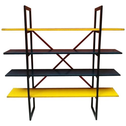 Italian Modern Colored Solid Wood, Modern Solid Wood Bookcase