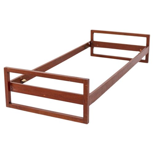 Walnut Wood Single Bed By Gianfranco, How To Put A Single Bed Frame Together