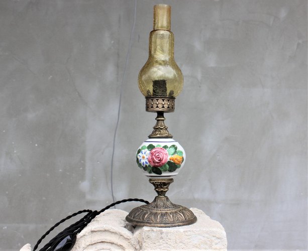 Vintage Rustic Porcelain Table Lamp For, Old Rustic Table Lamps