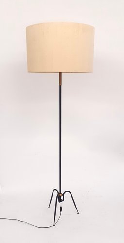 Model 641 Tripod Floor Lamp In Metal, West Elm Mid Century Tripod Floor Lamp White Antique Brass