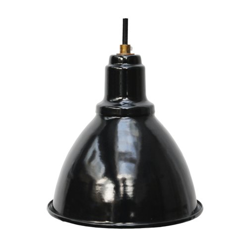 Lampadario Vintage Industriale Asletl-Knob - 40 Cm Diametro, Regolabile, Nero/Bianco