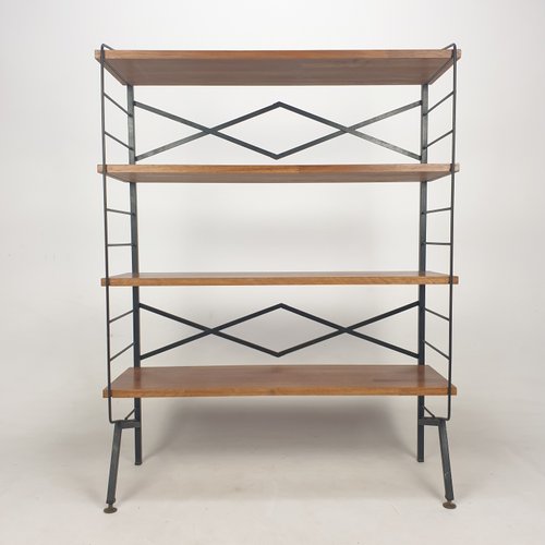 Mid-Century Italian Free Standing Shelving Unit, 1950s for sale at Pamono