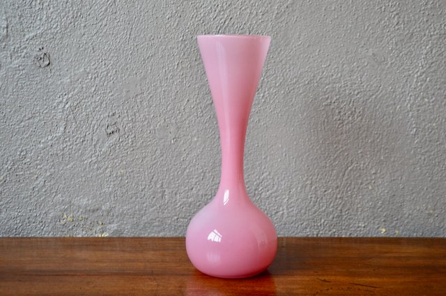 Pink store glass vase